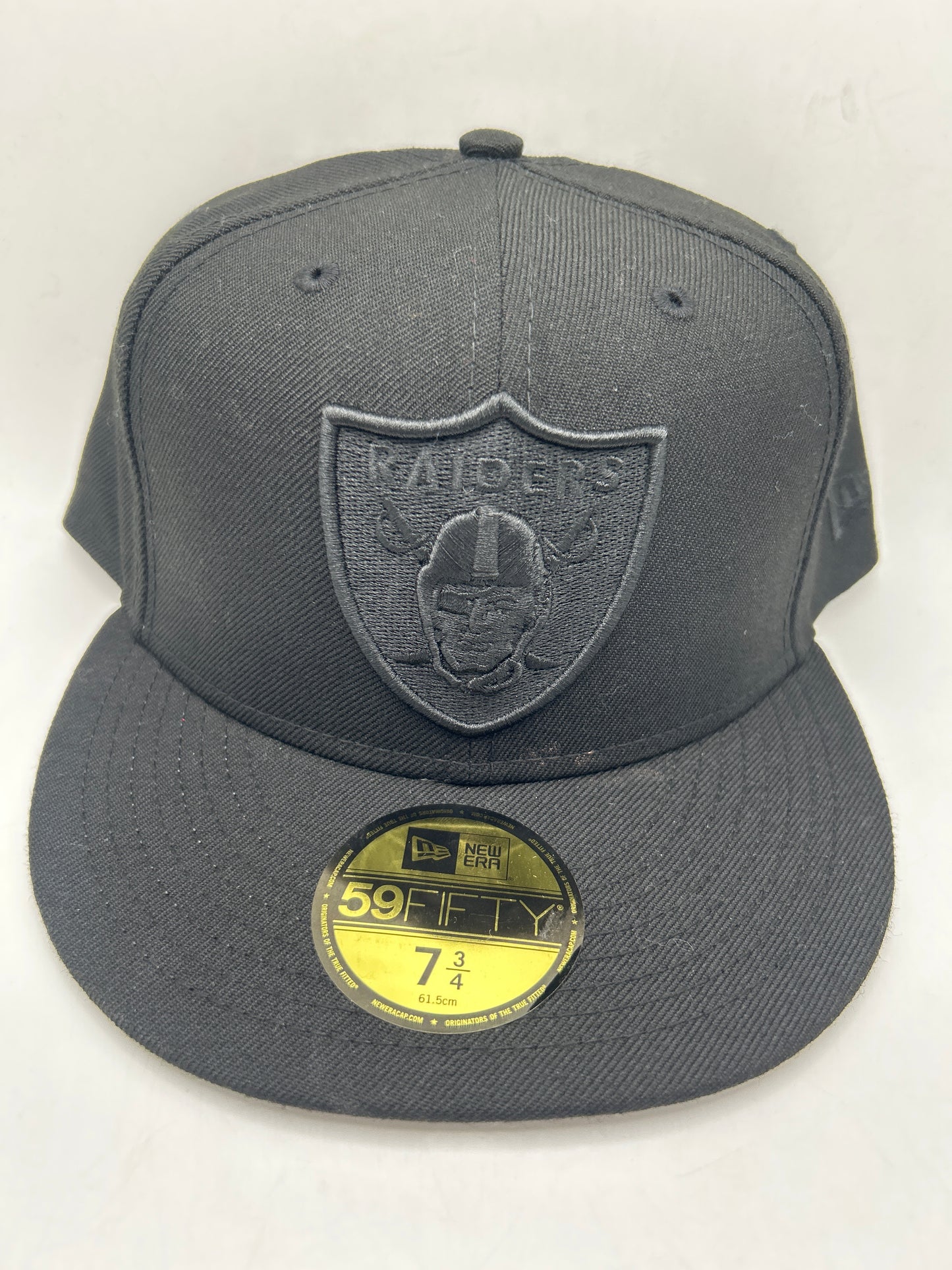 Las Vegas Raiders NFL New Era 59Fifty Classic All Black Fitted Hat