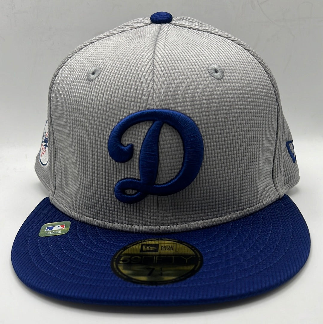 Los Angeles Dodgers MLB 2024 Batting  Practice New Era 59Fifty Grey Fitted Hat