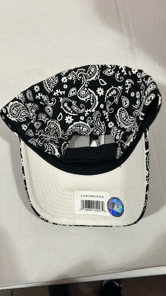 Los Angeles Dodgers MLB Genuine Merchandise Twins Enterprise Bedazzle Black Bandana Print Adjustable Hat