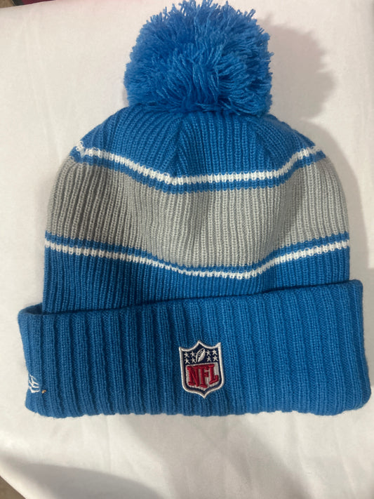 Detroit Lions NFL New Era One Time Removable Pom Knit Beanie