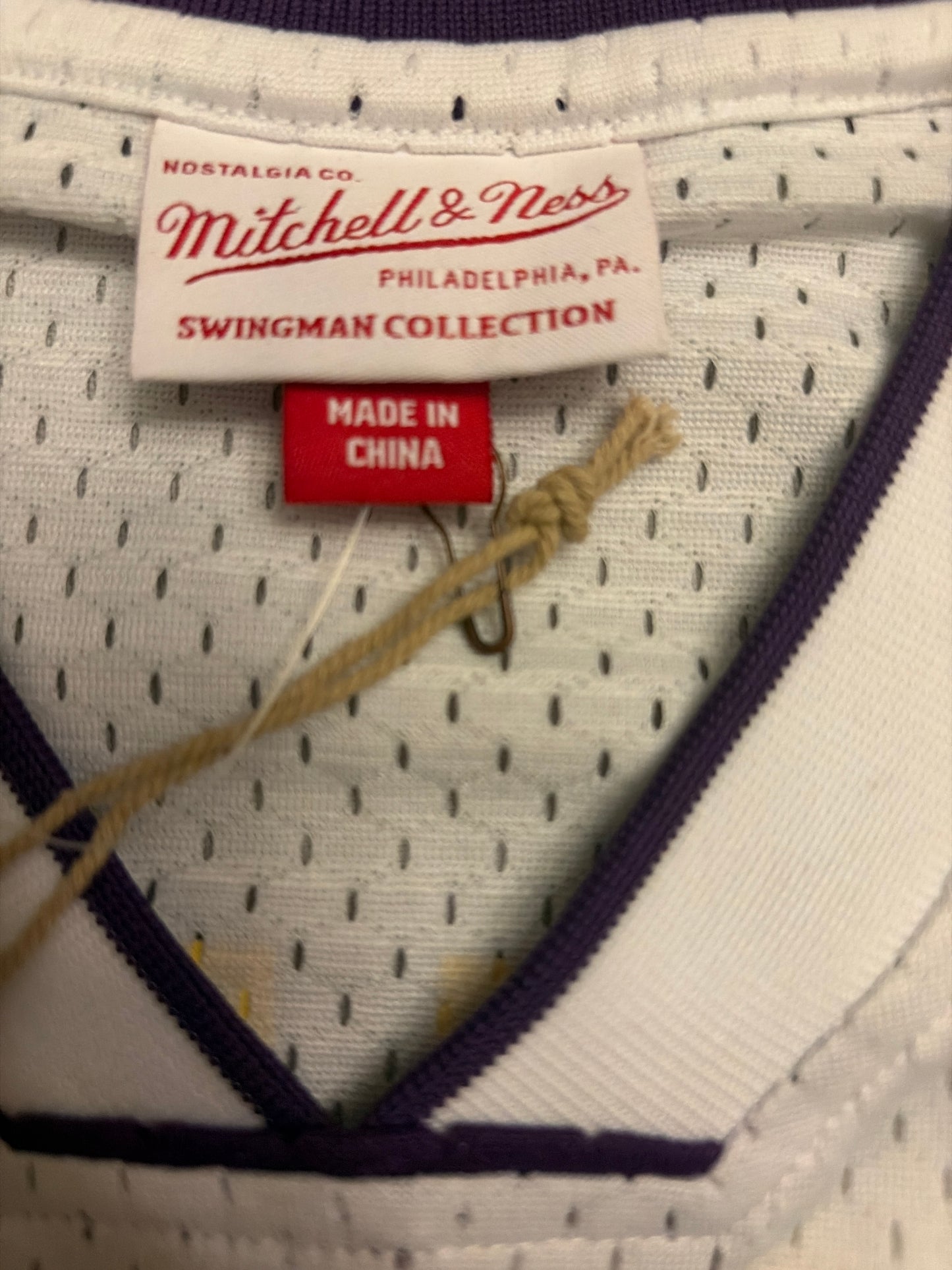 Los Angeles Lakers NBA Mitchell & Ness Hardwood Classics #34 2002-03 Shaquille O’Neal HWC Swingman Alternate Men Jersey