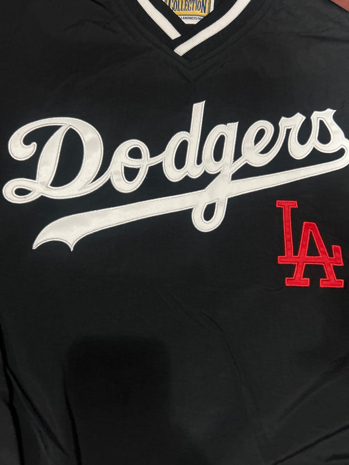 Los Angeles Dodgers MLB Mitchell & Ness Cooperstown Collection Black Nylon Pullover Jacket