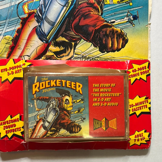 Rocketeer 3-D Comic with 30 min Cassette and 3-D Glasses Disney Audio Entertainment Comic Book