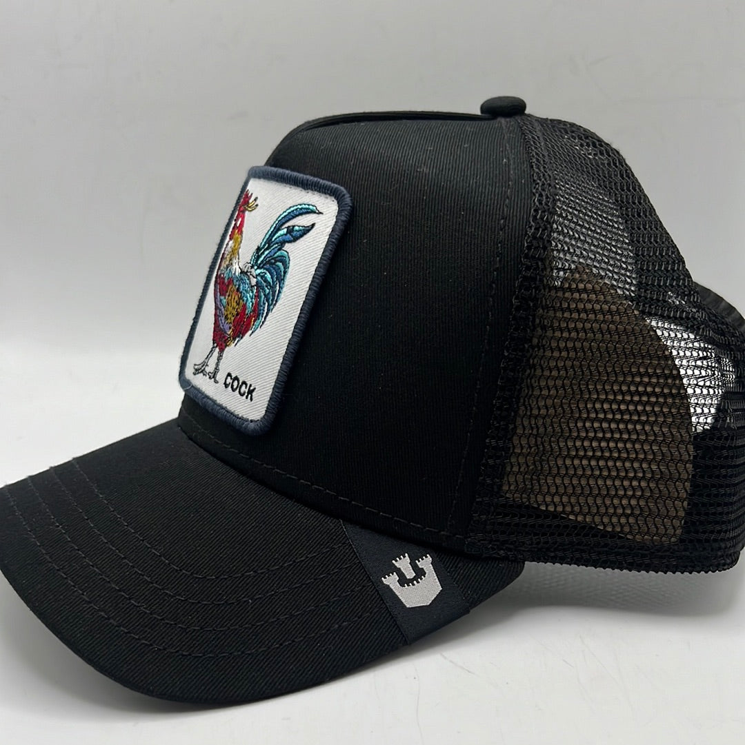 Men's Goorin Bros Rooster Unisex Black Trucker Hat