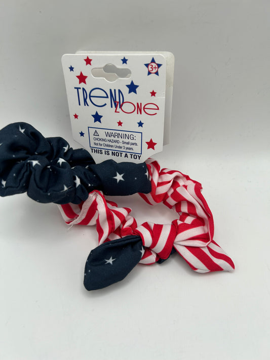 TrendZone USA Flag Scrunchie