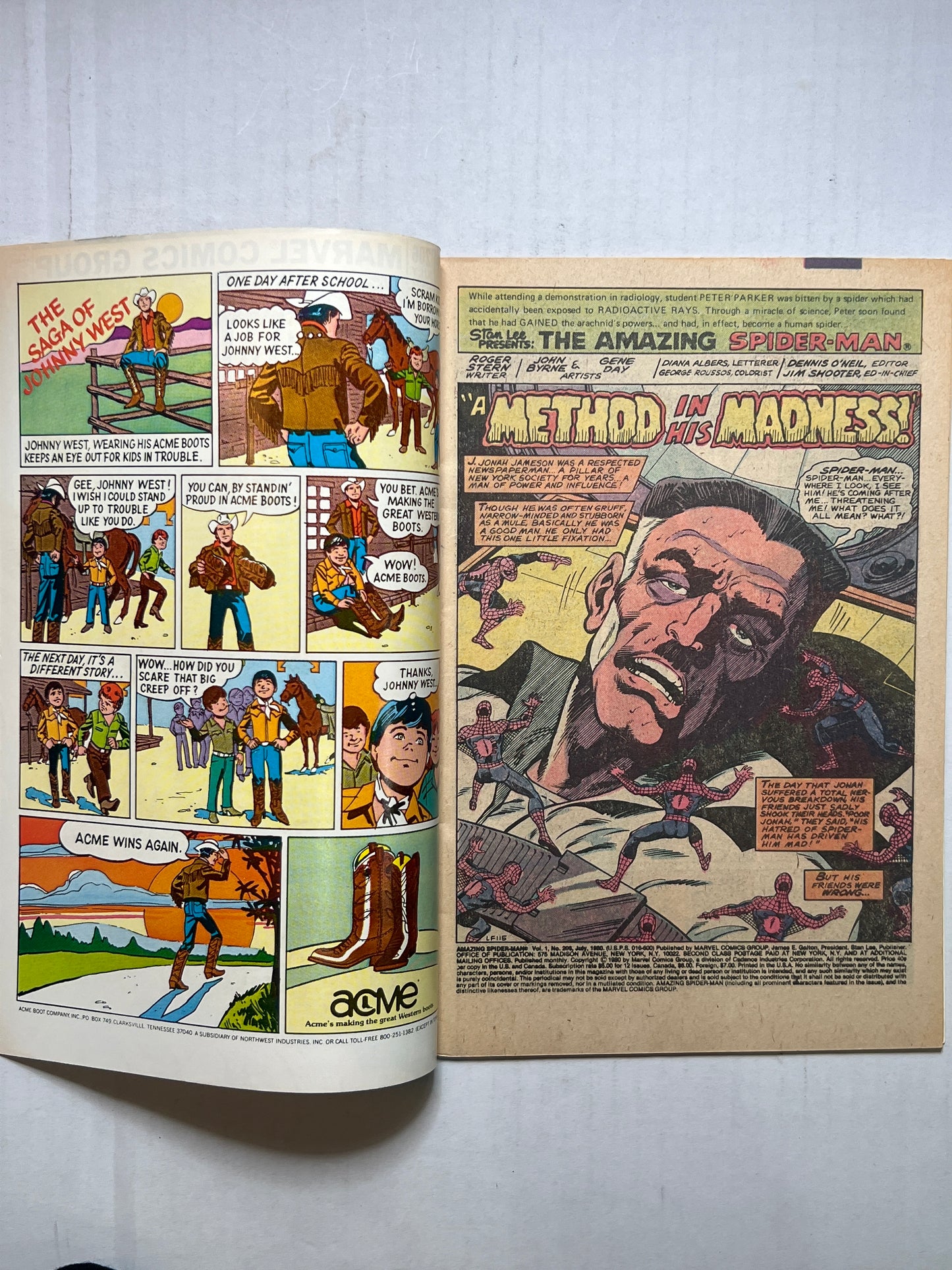 The Amazing Spider-Man By Marvel Comics Group “Peter Parker goes Wild!” #206 July 1980 Comic Book