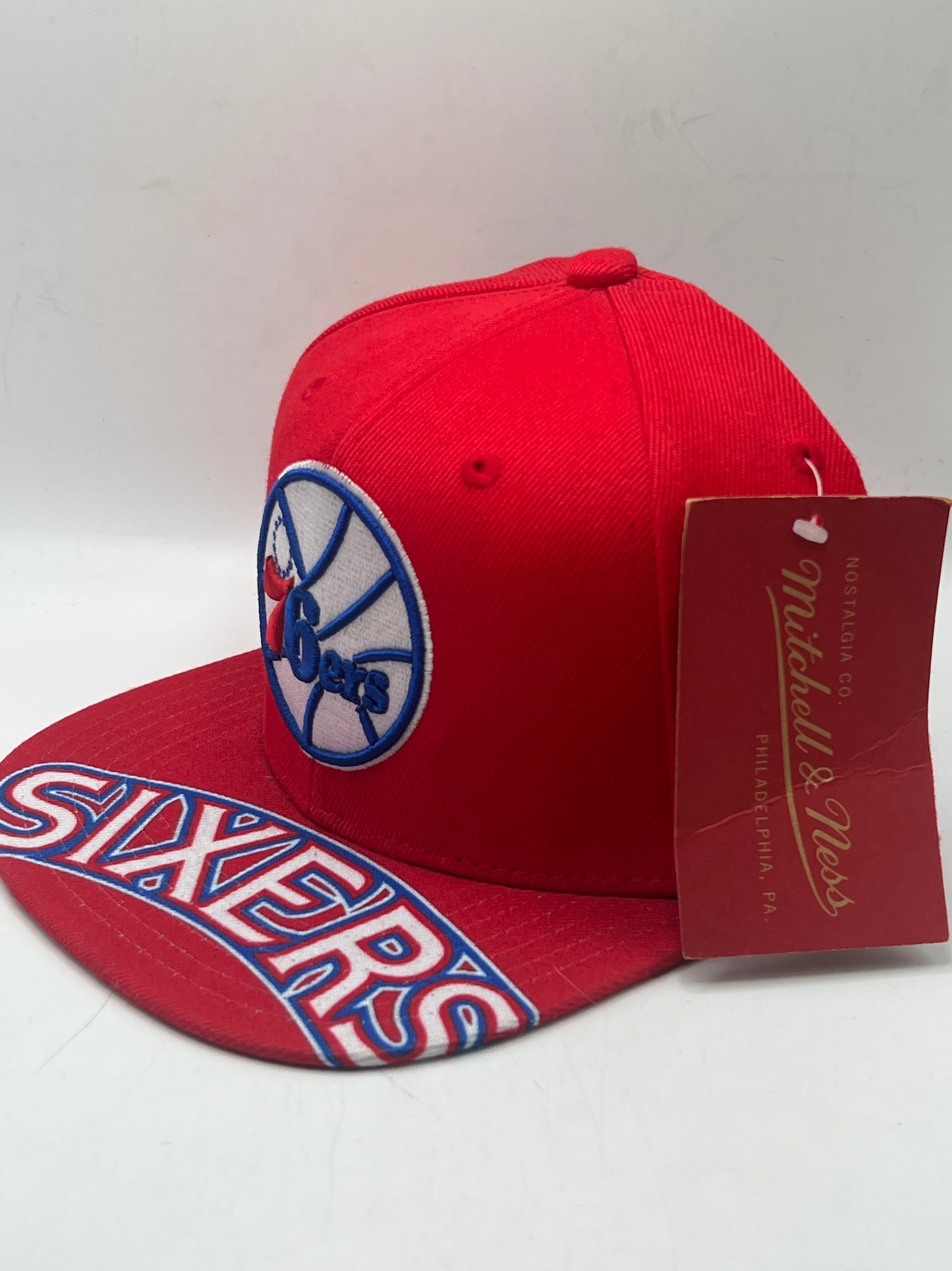 Philadelphia 76ers Sixers PHI NBA Mitchell & Ness Original Fit Snapback Red/Royal Blue