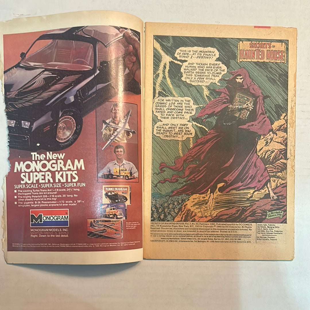 Secrets of Haunted House By DC Comics "Of Life and Death can Voodoo Drums" No. 33 Comic Book