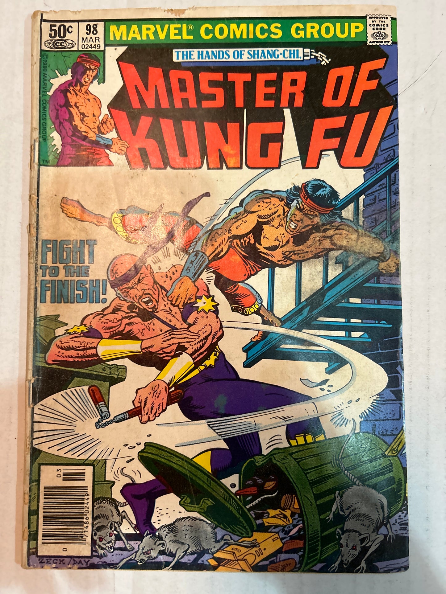 Master of Kung Fu The Hands of Shang-Chi Marvel Comics Group “Fight to the Finish!” #98 Comic Book
