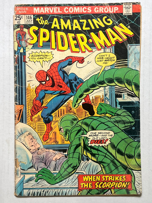 The Amazing Spider-Man By Marvel Comics Group “When Strikes The Scorpion!” #146 July 1975 Comic Book