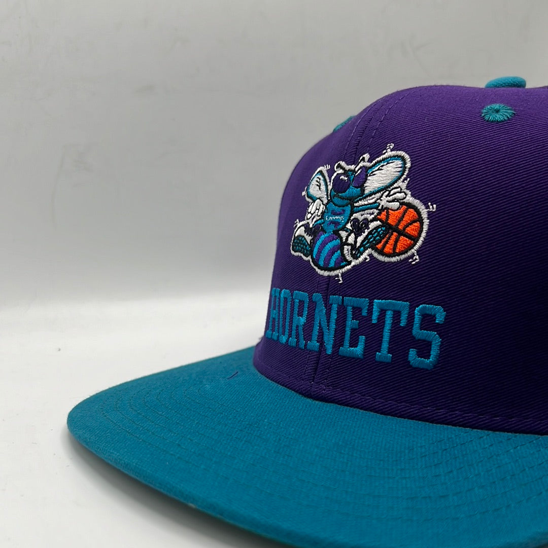 Vintage Charlotte Hornets Adidas Hardwood Classics Purple/Teal SnapBack