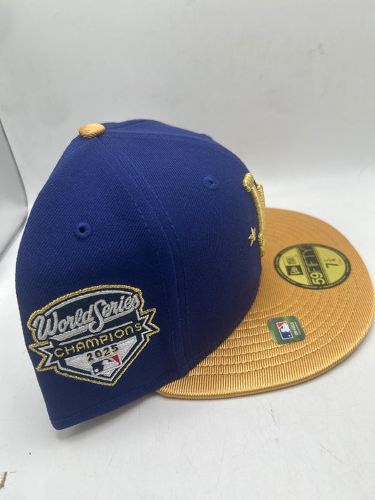 Los Angeles Dodgers MLB 2025 World Series Champions Gold 59Fifty Fitted Hat