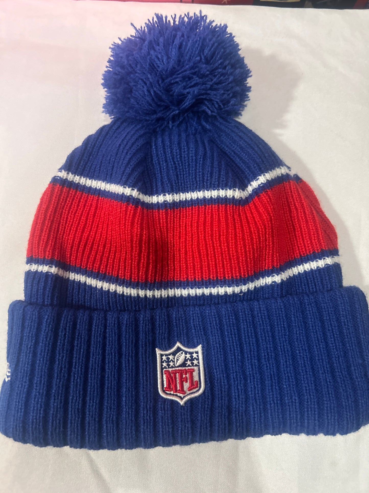 Buffalo Bills NFL New Era One Time Removable Pom Knit Beanie - Blue
