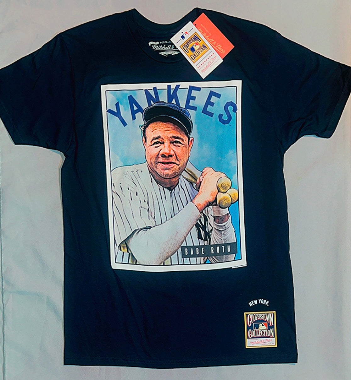 New York Yankees MLB Mitchell & Ness Cooperstown Collection Collectors Collection Baby Ruth Navy Tee