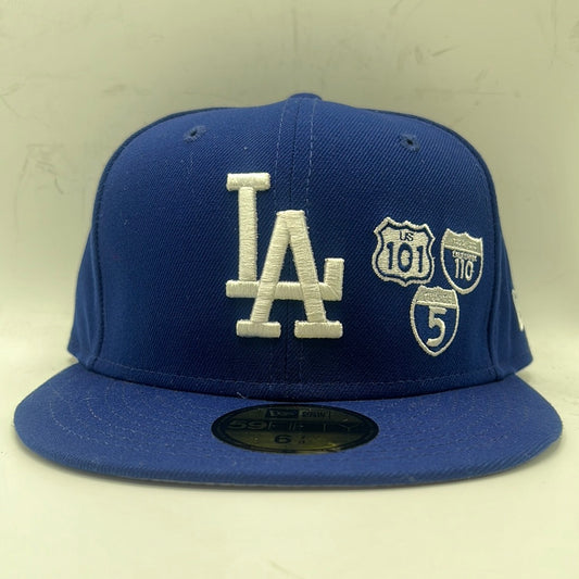 Los Angeles Dodgers MLB 59Fifty New Era Genuine Merchandise Freeway Plaque Embroidered Fitted Hat