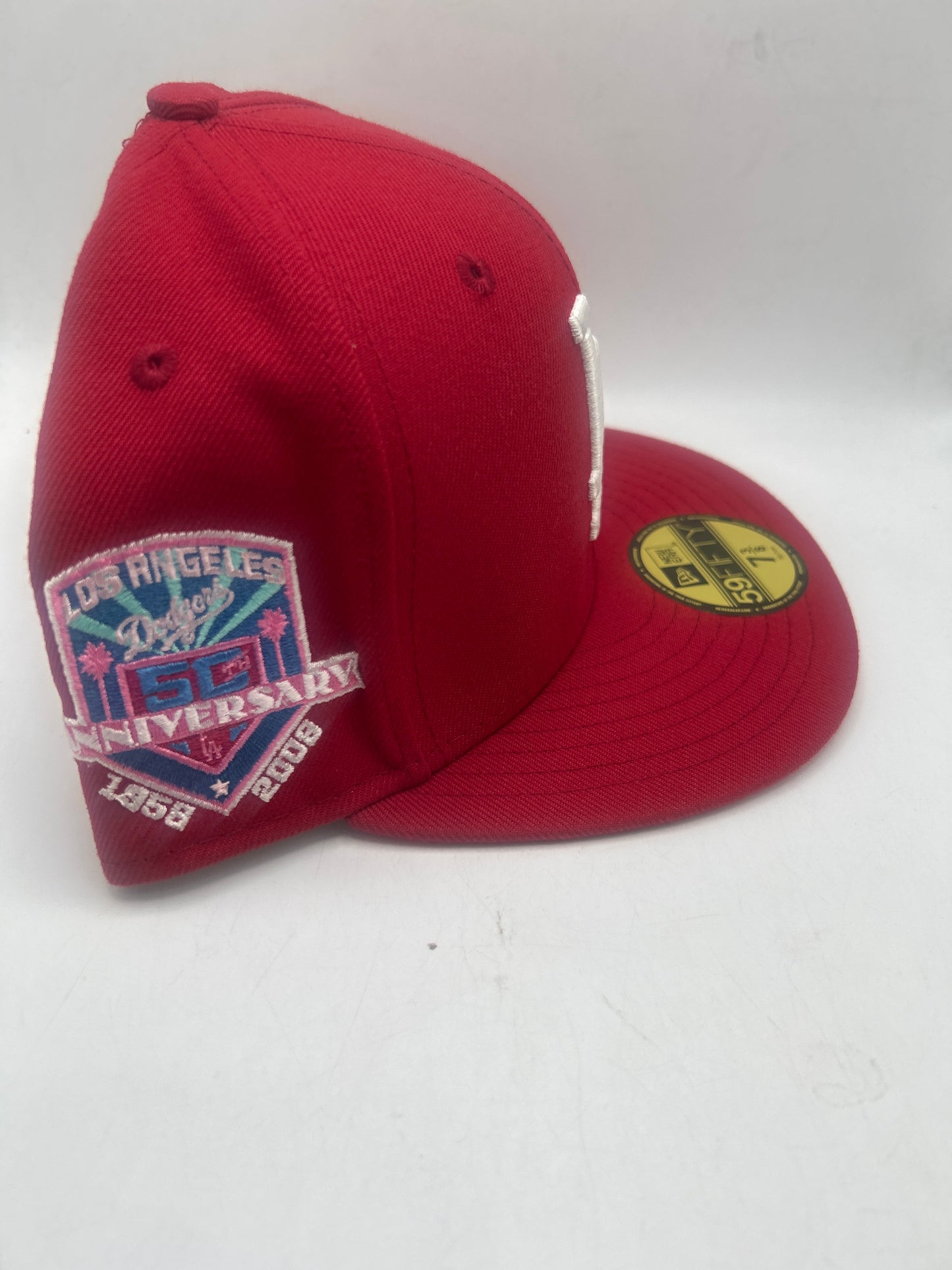 Los Angeles Dodgers Cooperstown Collection MLB 50th Anniversary 1958-2008 New Era 59Fifty Fitted Hat