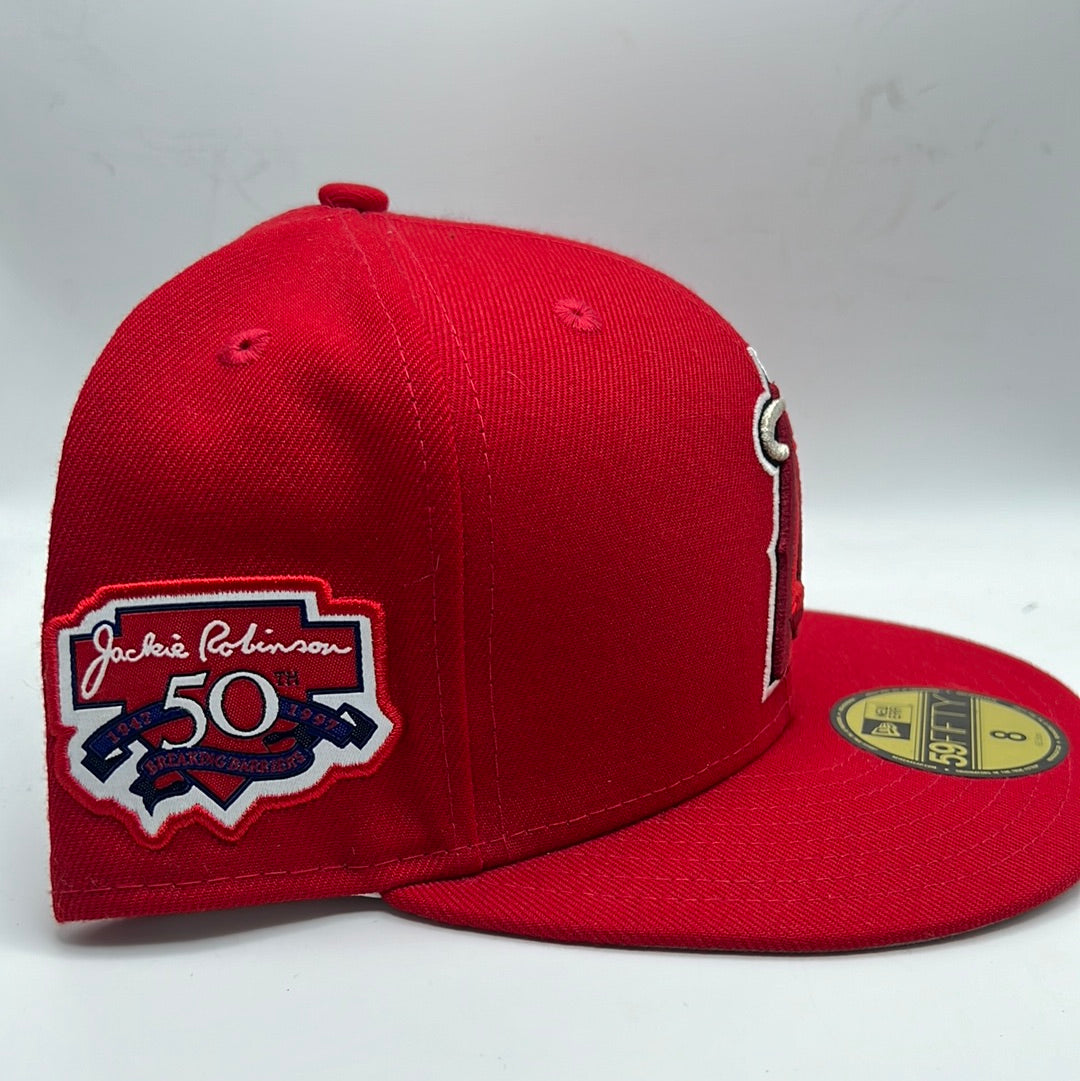 Los Angeles Anaheim Angels MLB New Era 59Fifty Classic Red Fitted Hat