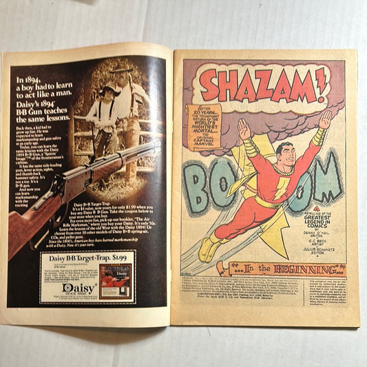 Shazam! Double Cover New by DC Comics "The Original Captain Marvel" February 1973 Comic Book