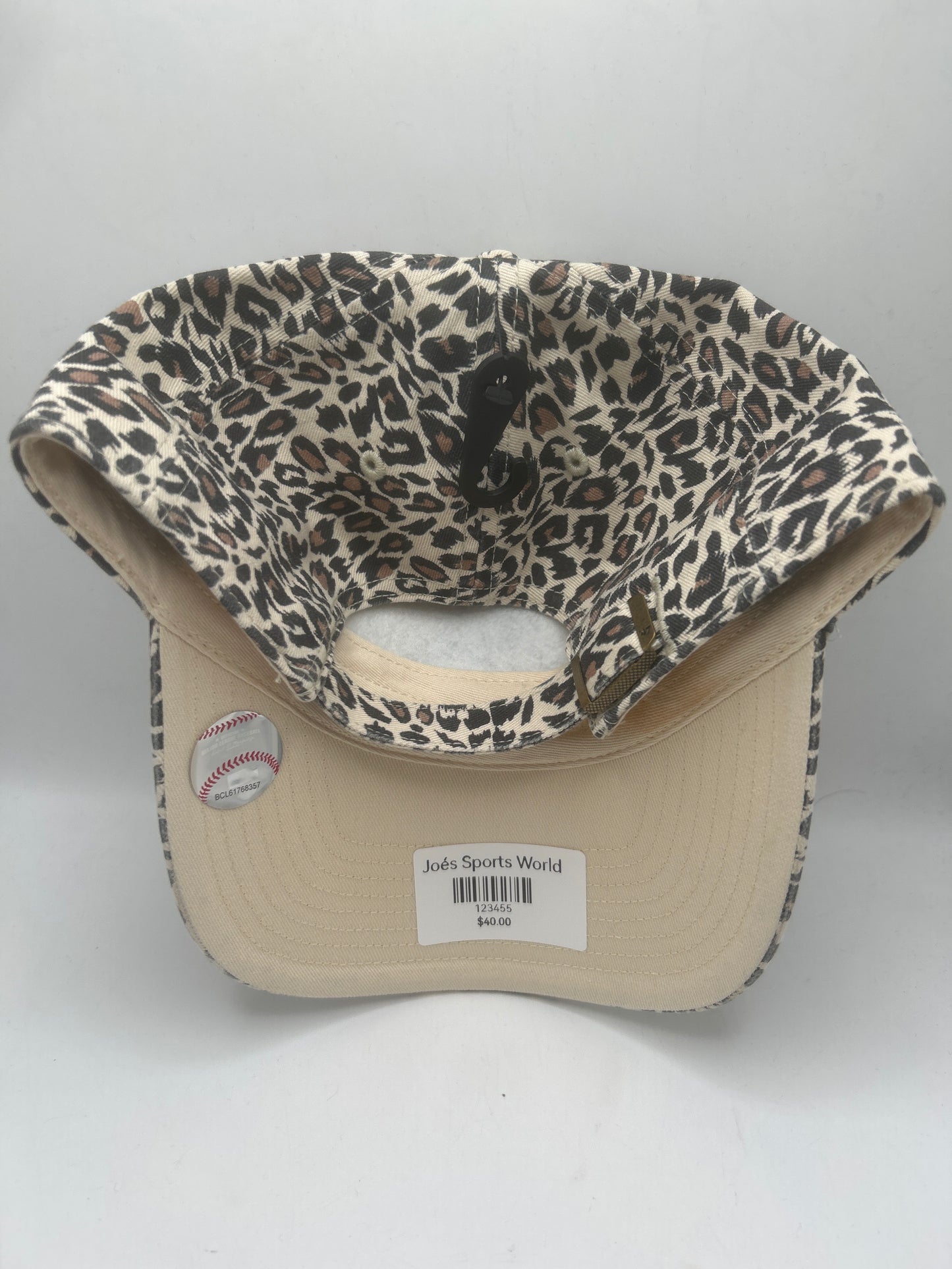 Los Angeles Dodgers 47Clean Up Khaki Cheetah Adjustable Women Hat