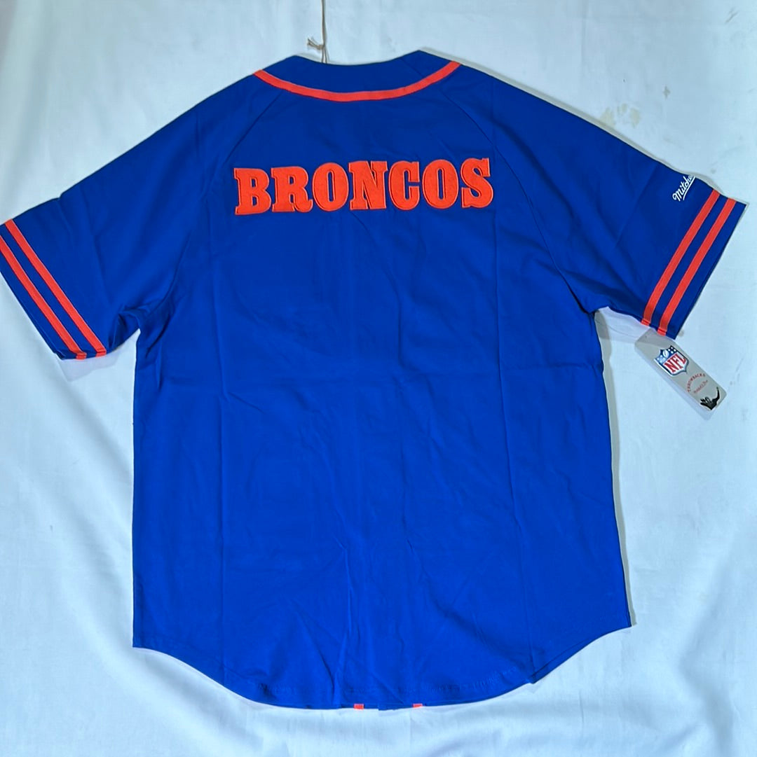 Denver Broncos NFL Cotton Button Up Fashion Men Jersey