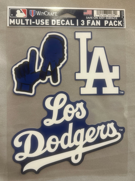 Los Angeles Dodgers MLB Multi-Use Decal 3Fan Pack