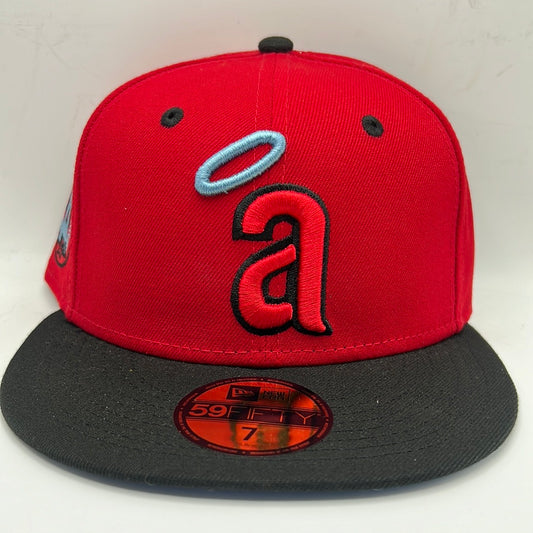 Los Angeles Anaheim Angels MLB New Era 59Fifty Red Lower Case a Fitted Hat