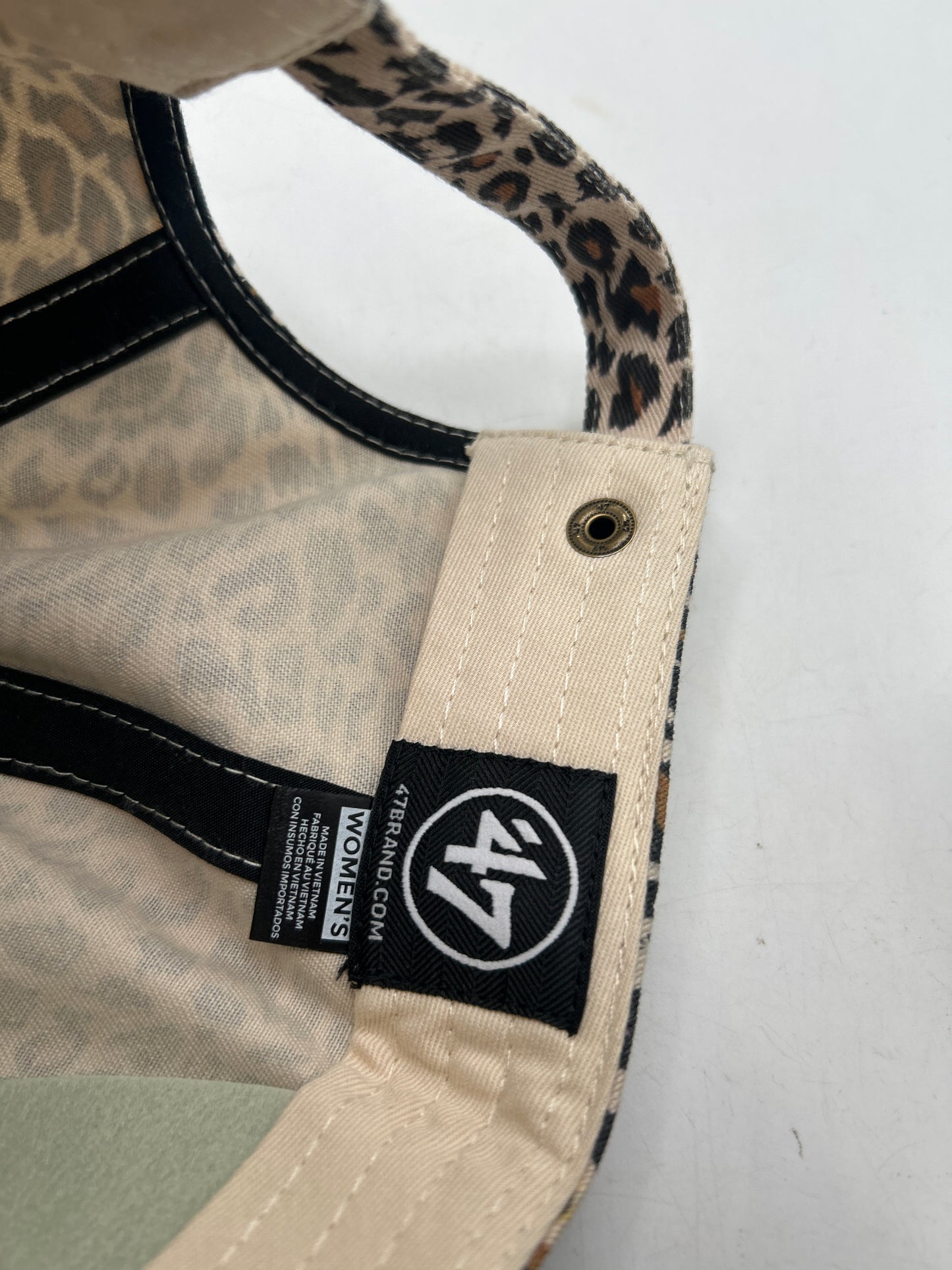 Los Angeles Dodgers 47Clean Up Khaki Cheetah Adjustable Women Hat