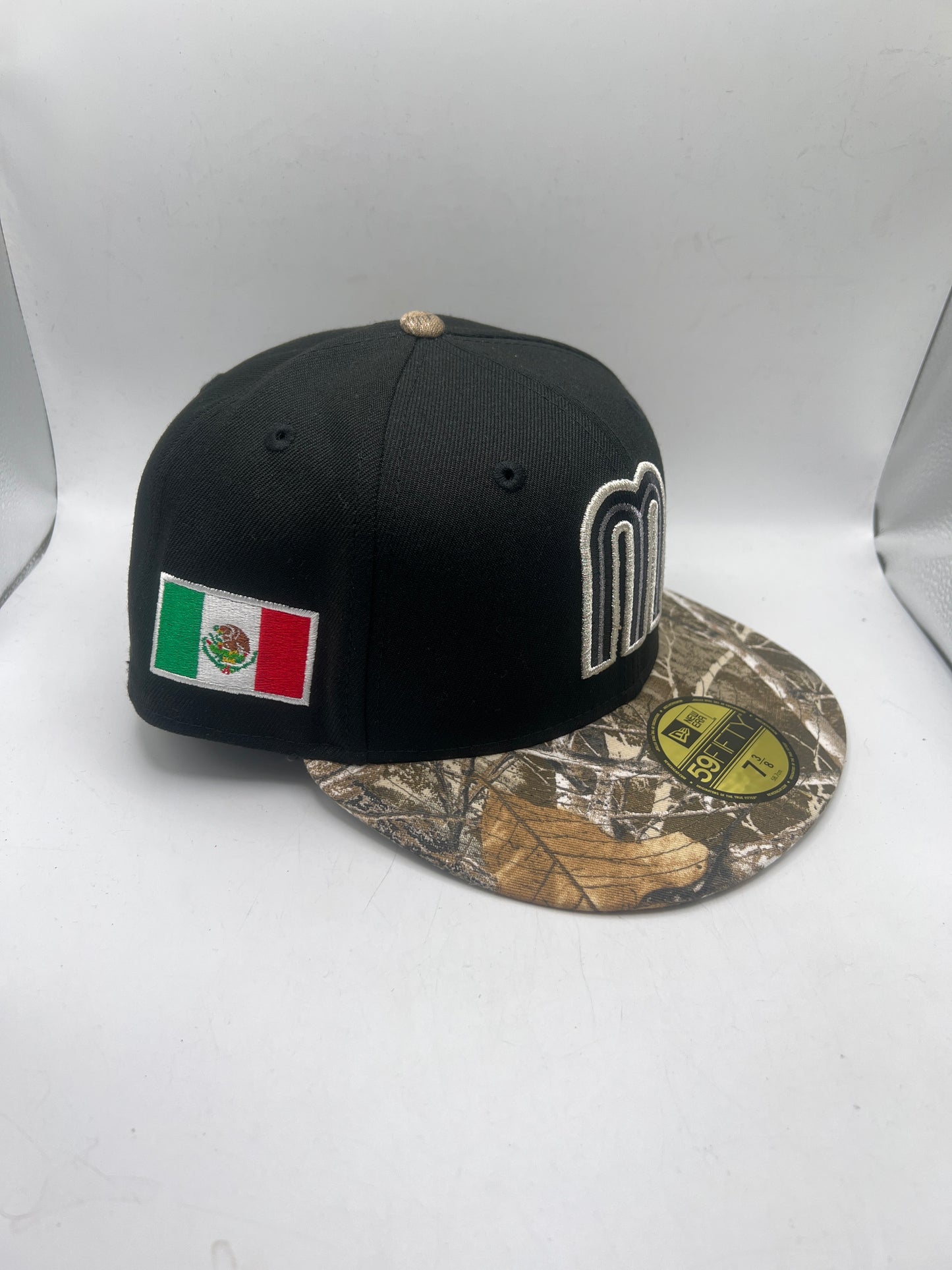 Mexico Baseball Hat New Era 59FIFTY Black/Camo Fitted Hat