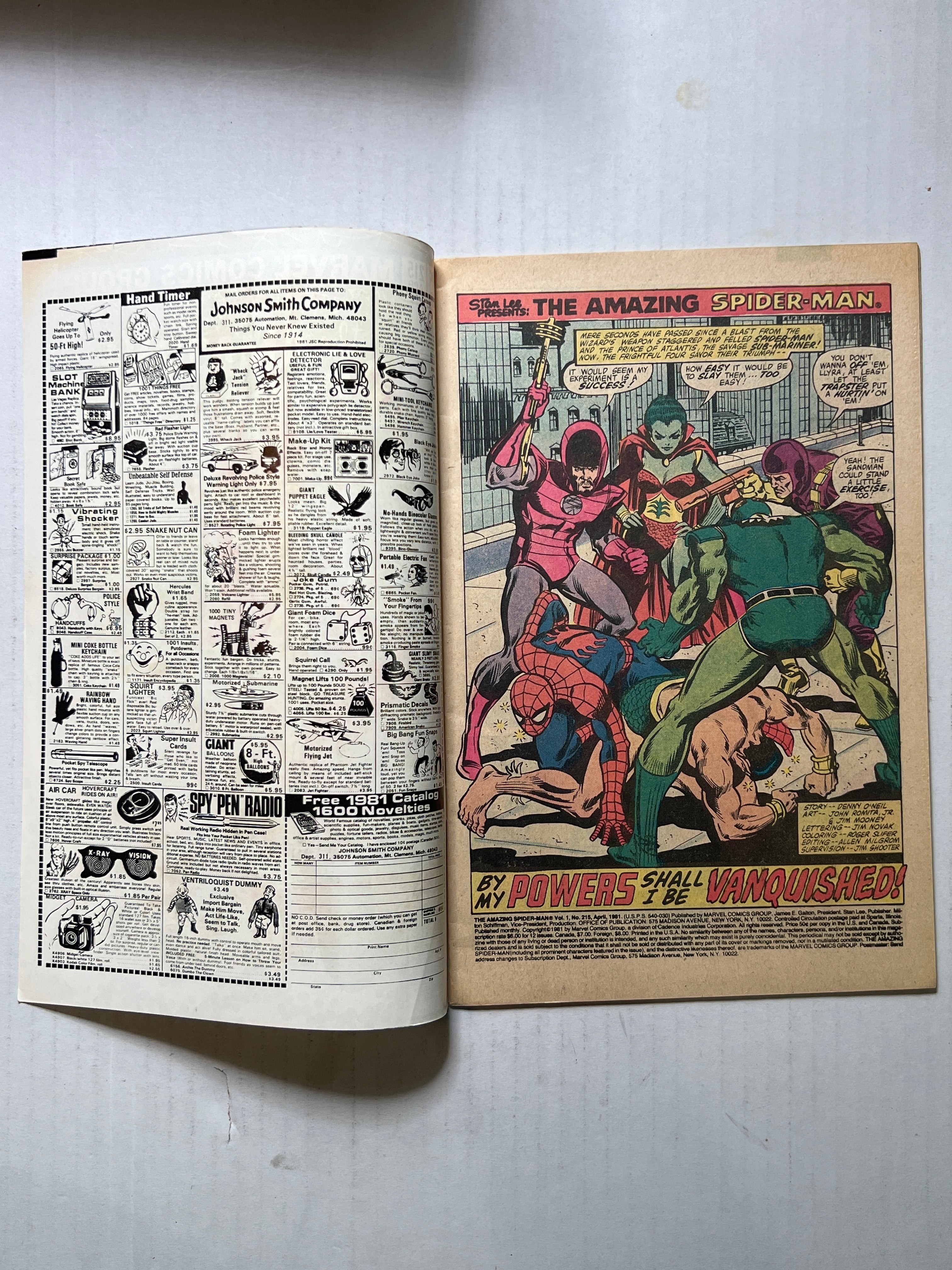 The Amazing Spider-Man by Marvel Comics Group #215 Apr 1981 Comic