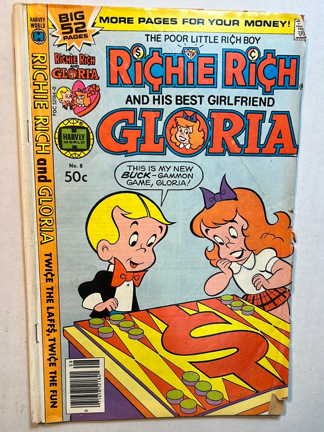 Richie Rich “And His Grilfriend GLORIA” no. 8 Harvey World Comic Book