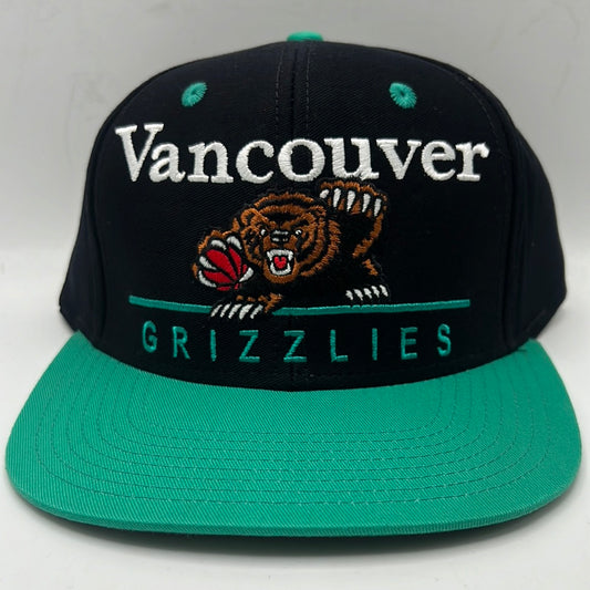 Vintage Vancouver Grizzlies NBA Adidas Black/Turquoise Snapback Hat