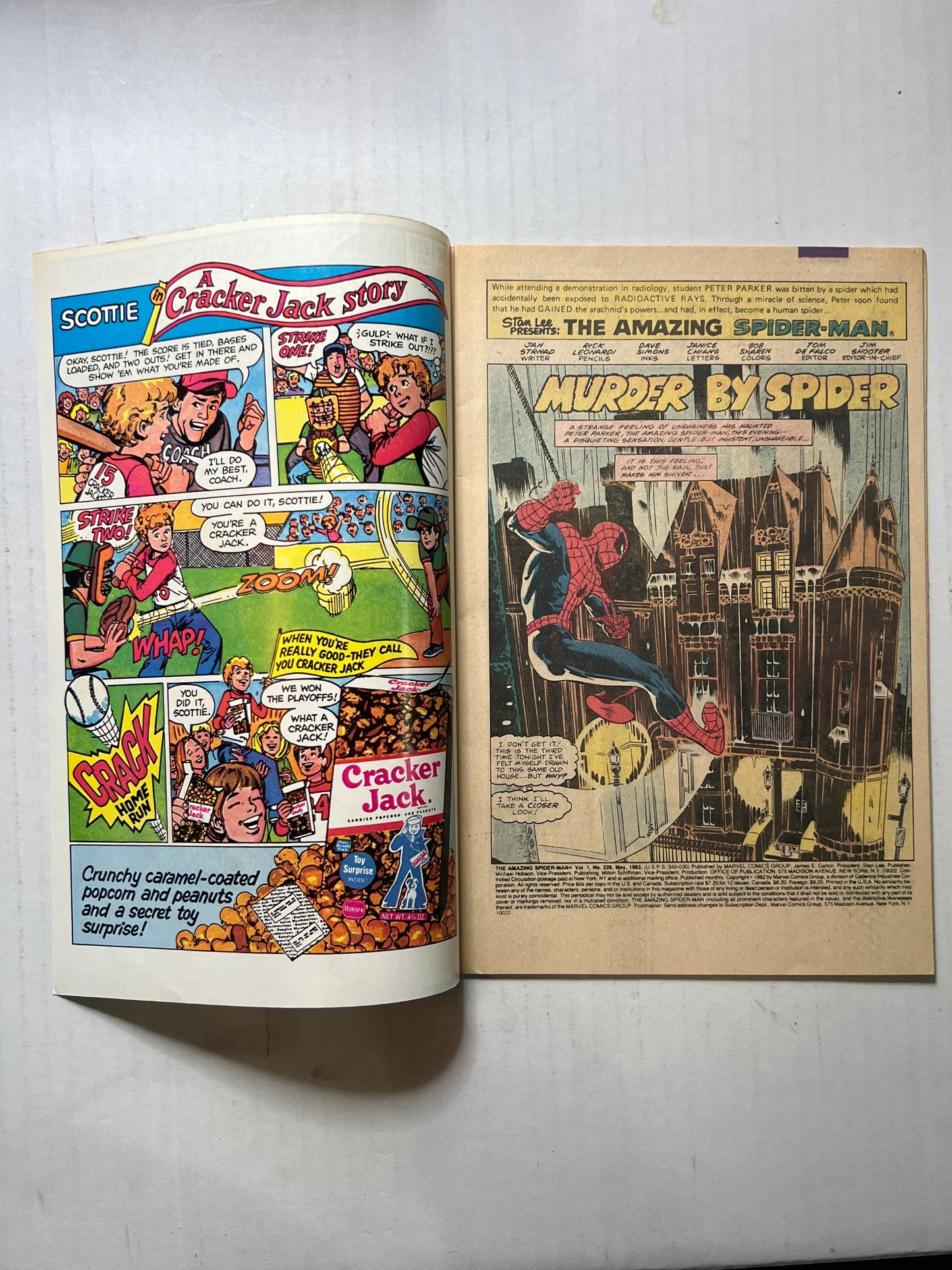 The Amazing Spider-Man by Marvel Comics Group “Murder by Spider!” #228 May 1982 Comic Book