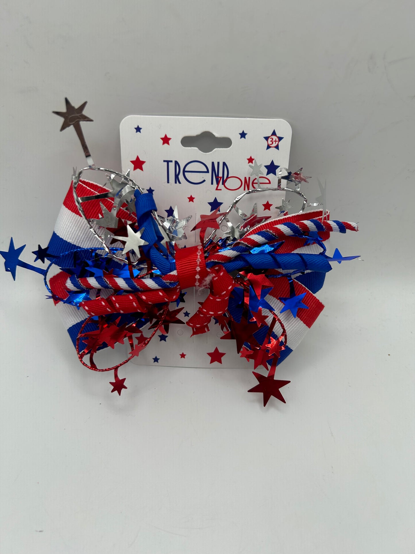 TrendZone USA Flag Colors Bow Pin