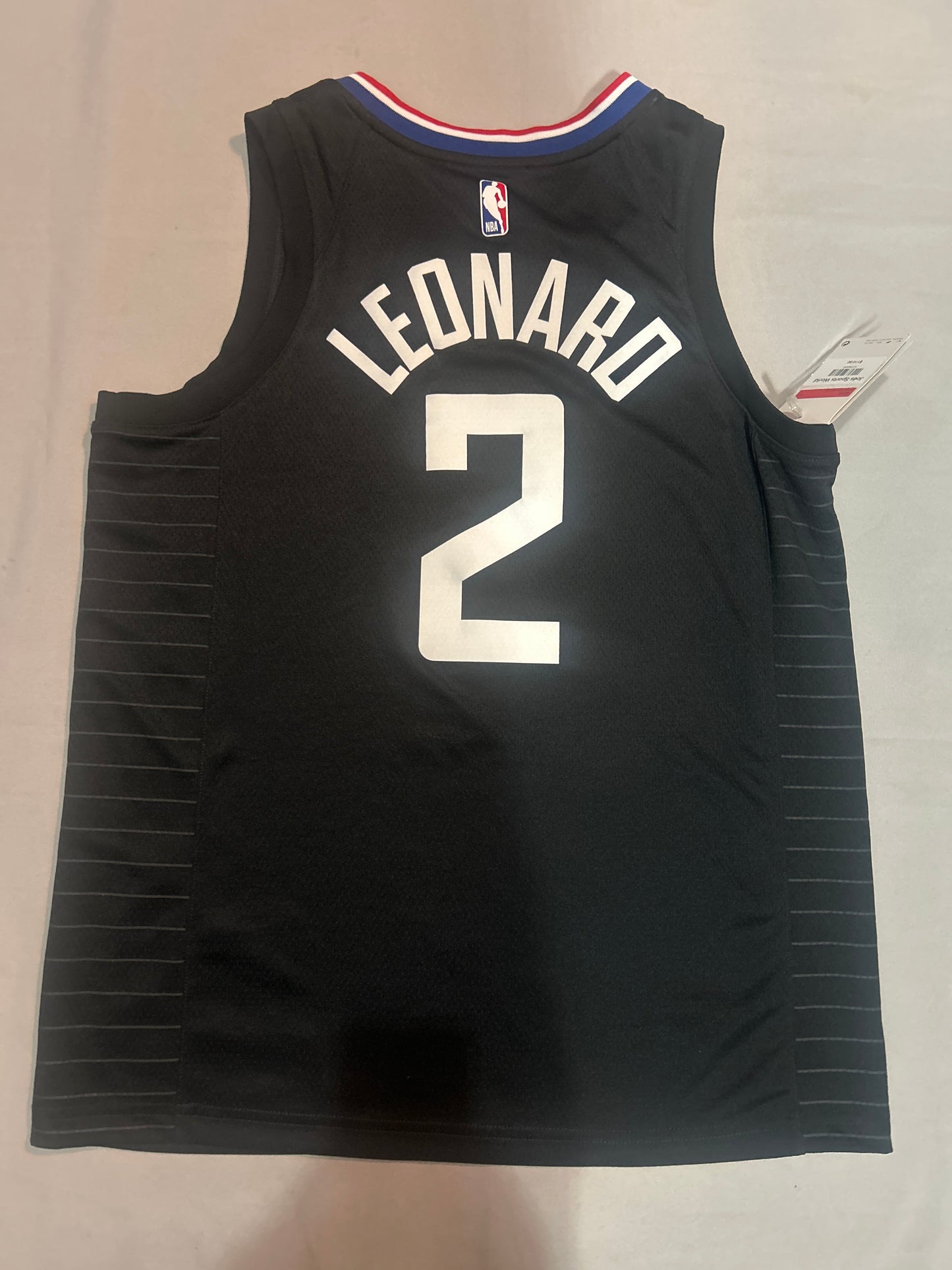 Los Angeles Clippers NBA Nike #2 Leonard Black Swingman Men Jersey