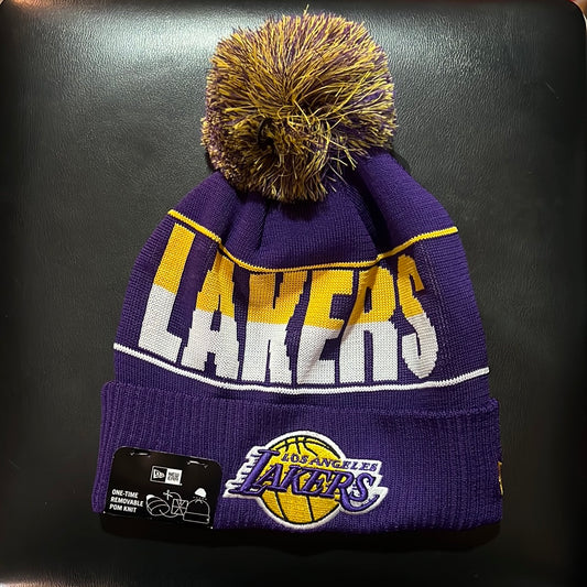 Los Angeles Lakers NBA New Era Knit Pom Beanie