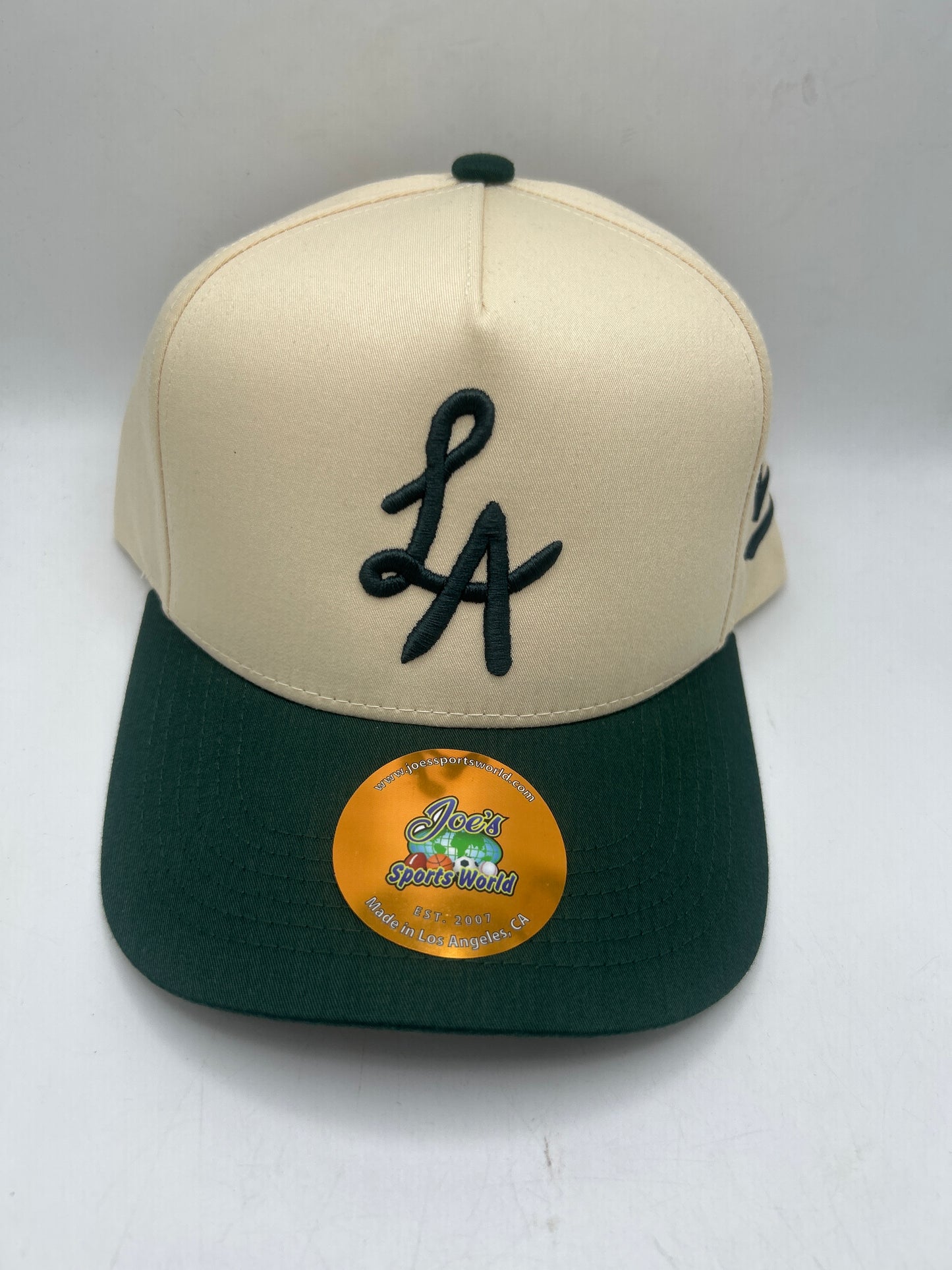 Los Angeles JSW Private Label Khaki/Green A-Frame Snapback