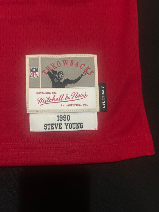 San Francisco 49Ers NFL Legacy Mitchell &amp; Ness #8 Steve Young 1990 Throwback Jersey