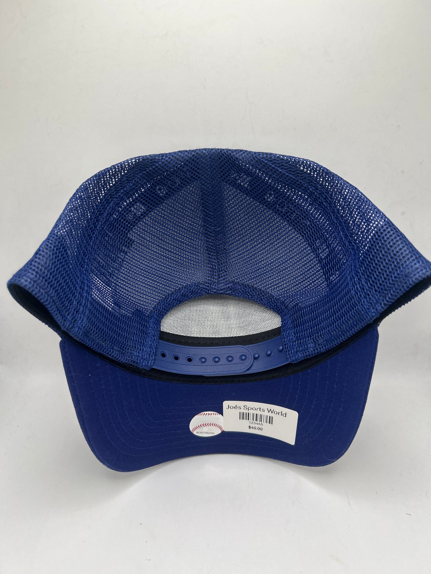 Los Angeles Dodgers MLB New Era Genuine Merchandise 9Forty Royal Blue Adjustable Trucker Hat