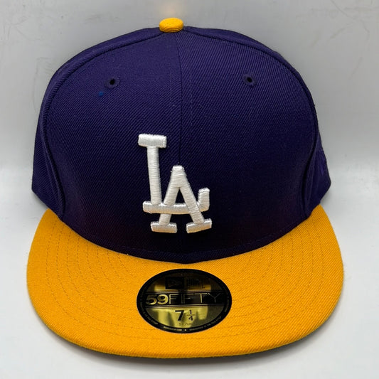 Los Angeles Dodgers MLB New Era 59Fifty Purple / Yellow Fitted Hat