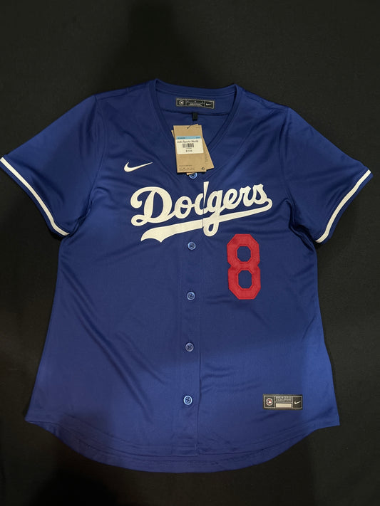Los Angeles Dodgers MLB Nike Genuine Merchandise #8 HERNANDEZ Women Jersey