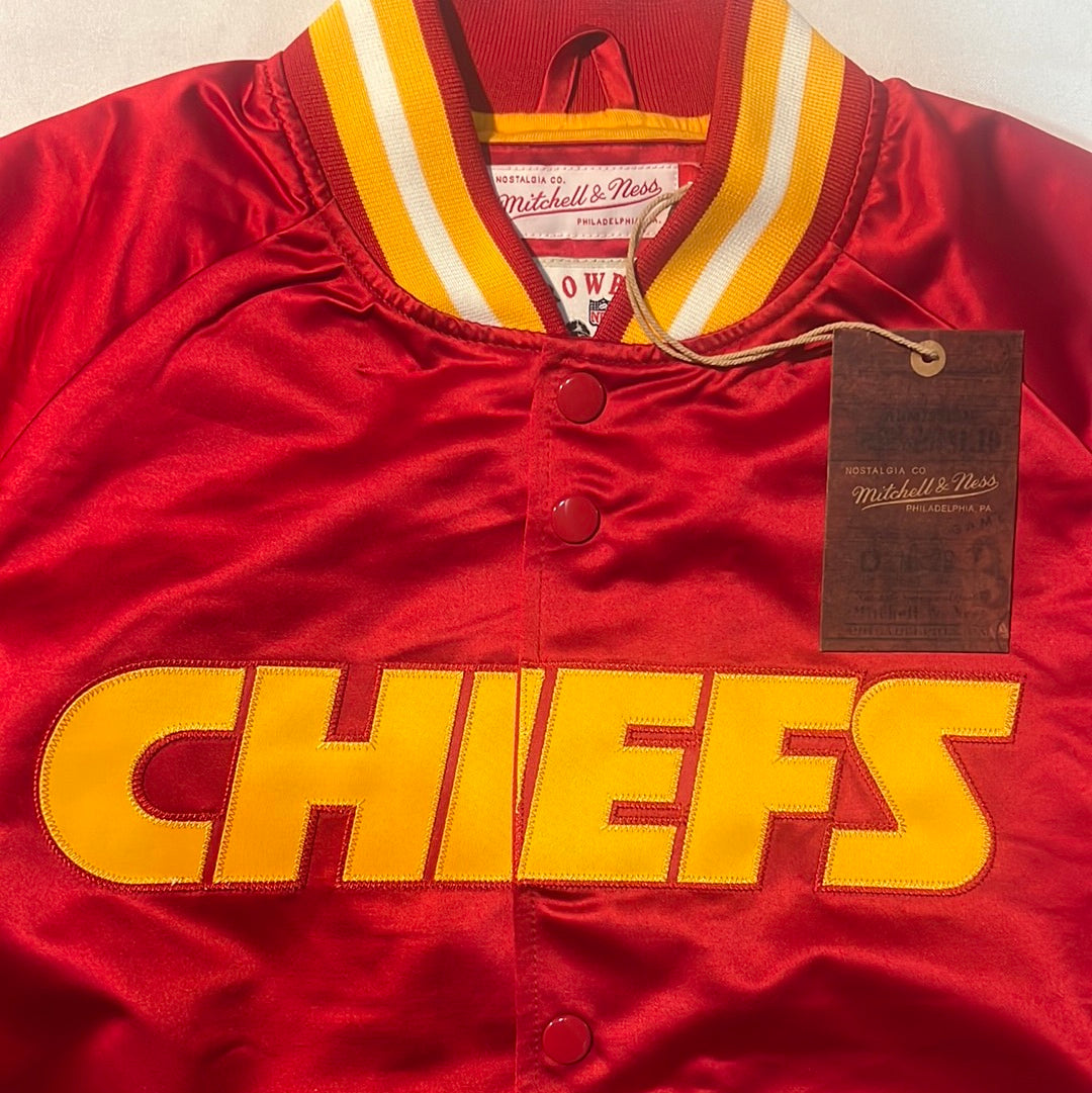 Kansas City Chiefs NFL Mitchell & Ness Nostalgia Co Throwback Satin Men’s Jacket