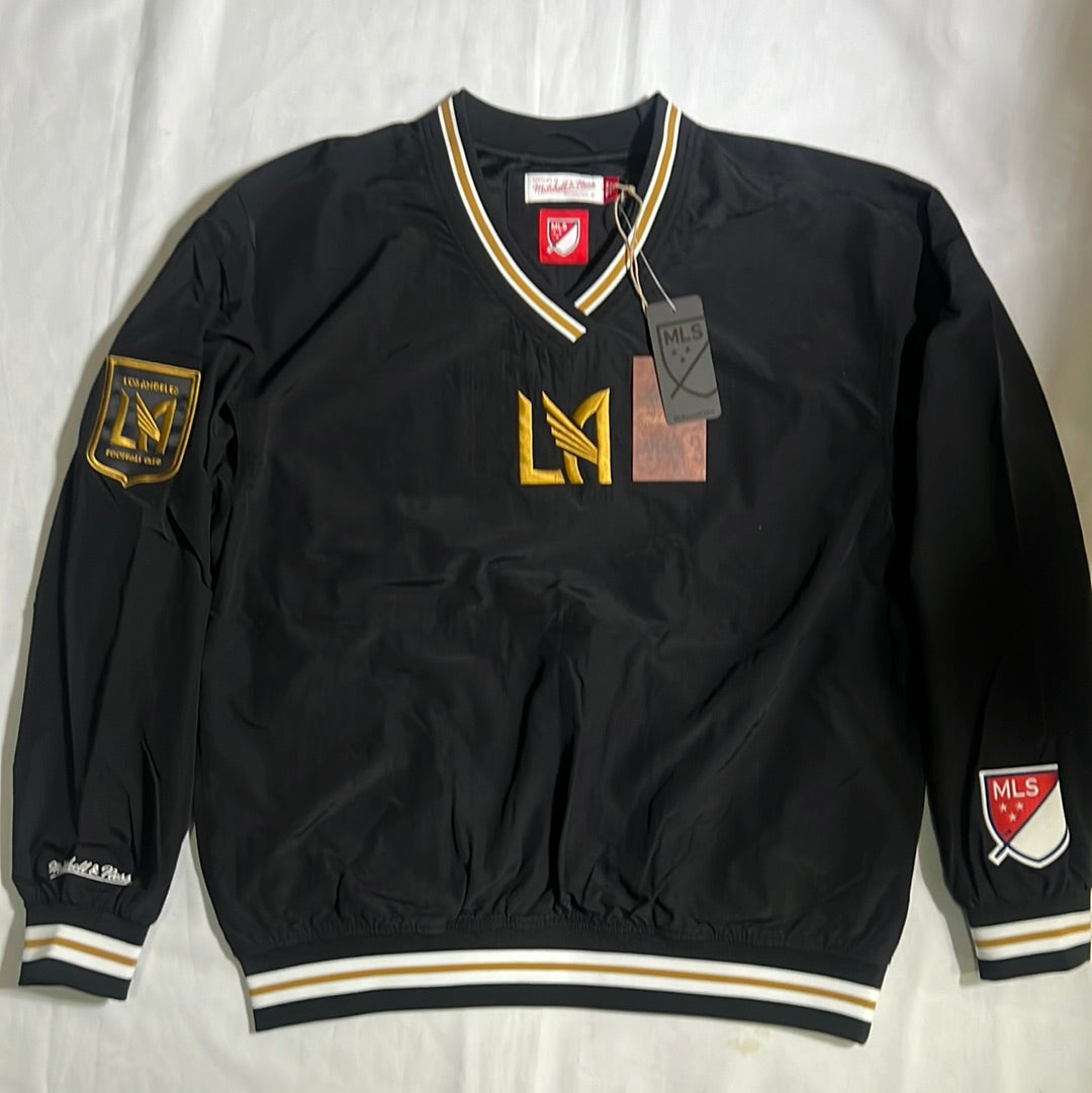 LAFC MLS Mitchell & Ness Nostalgia Co Classic Black Nylon Pullover