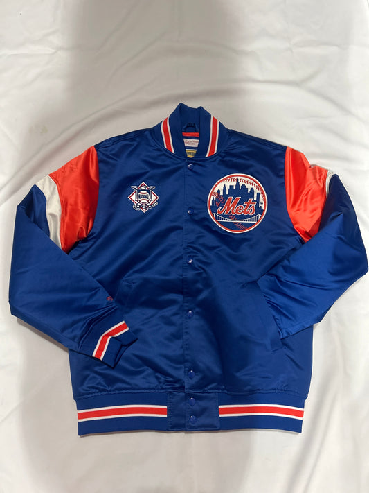 New York Mets MLB Mitchell & Ness a Cooperstown Collection Heavyweight Satin Men Jacket