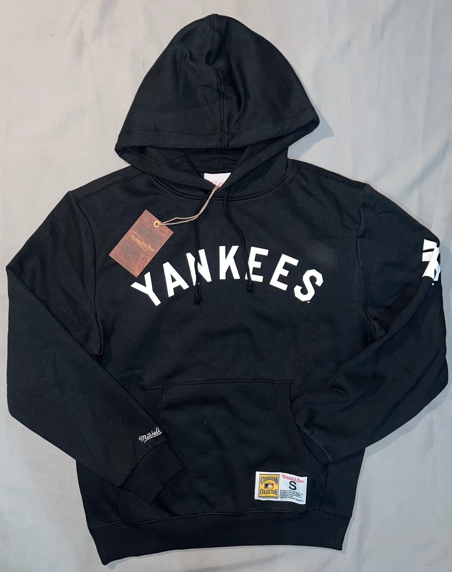 New York Yankees MLB Mitchell & Ness a Cooperstown Collection Game Time Fleece Hoodie