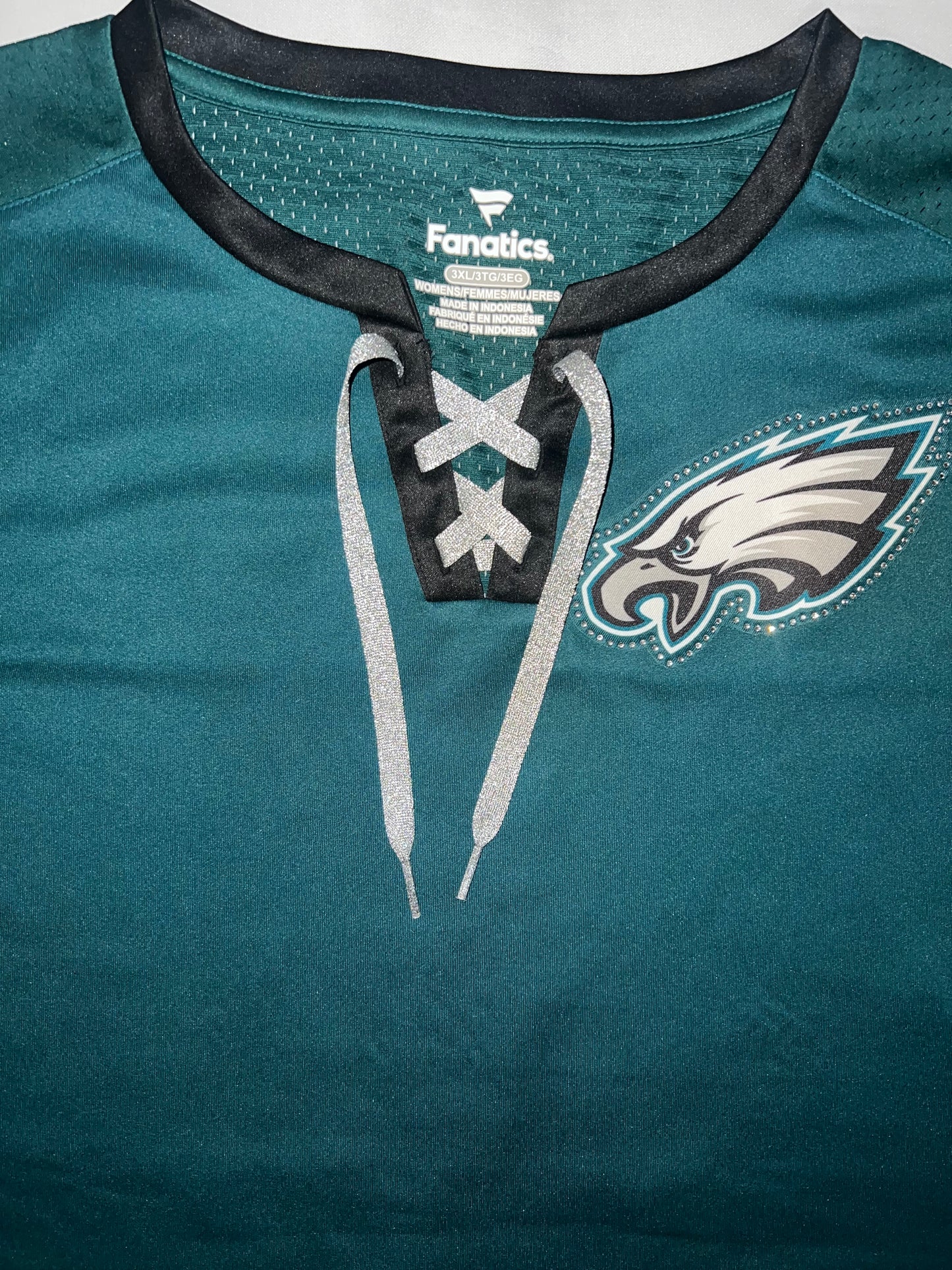 Philadelphia Eagles NFL Fanatics Lace-Up Women’s Short Sleeve Shirt