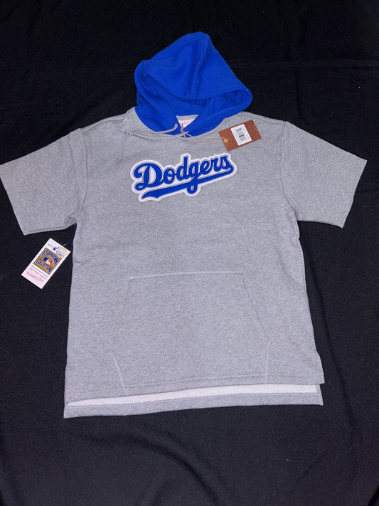 Los Angeles Dodgers MLB Cooperstown Collection Mitchell & Ness Post Game S/S Tee Fleece Hoodie