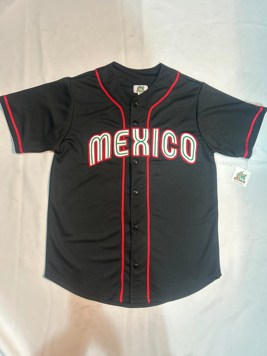 Mexico JSW Men Black Baseball Jersey