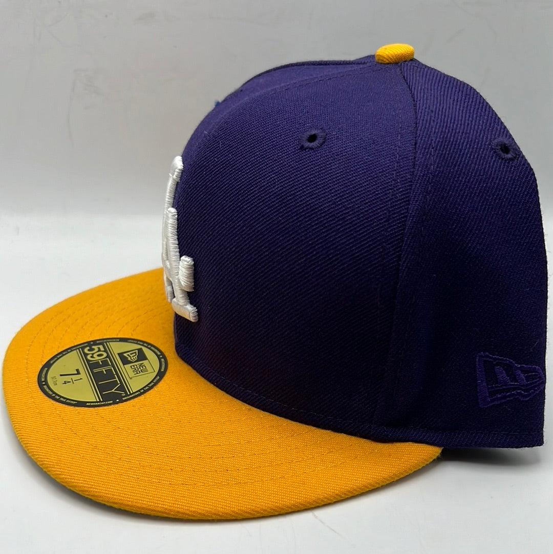 Los Angeles Dodgers MLB New Era 59Fifty Purple / Yellow Fitted Hat