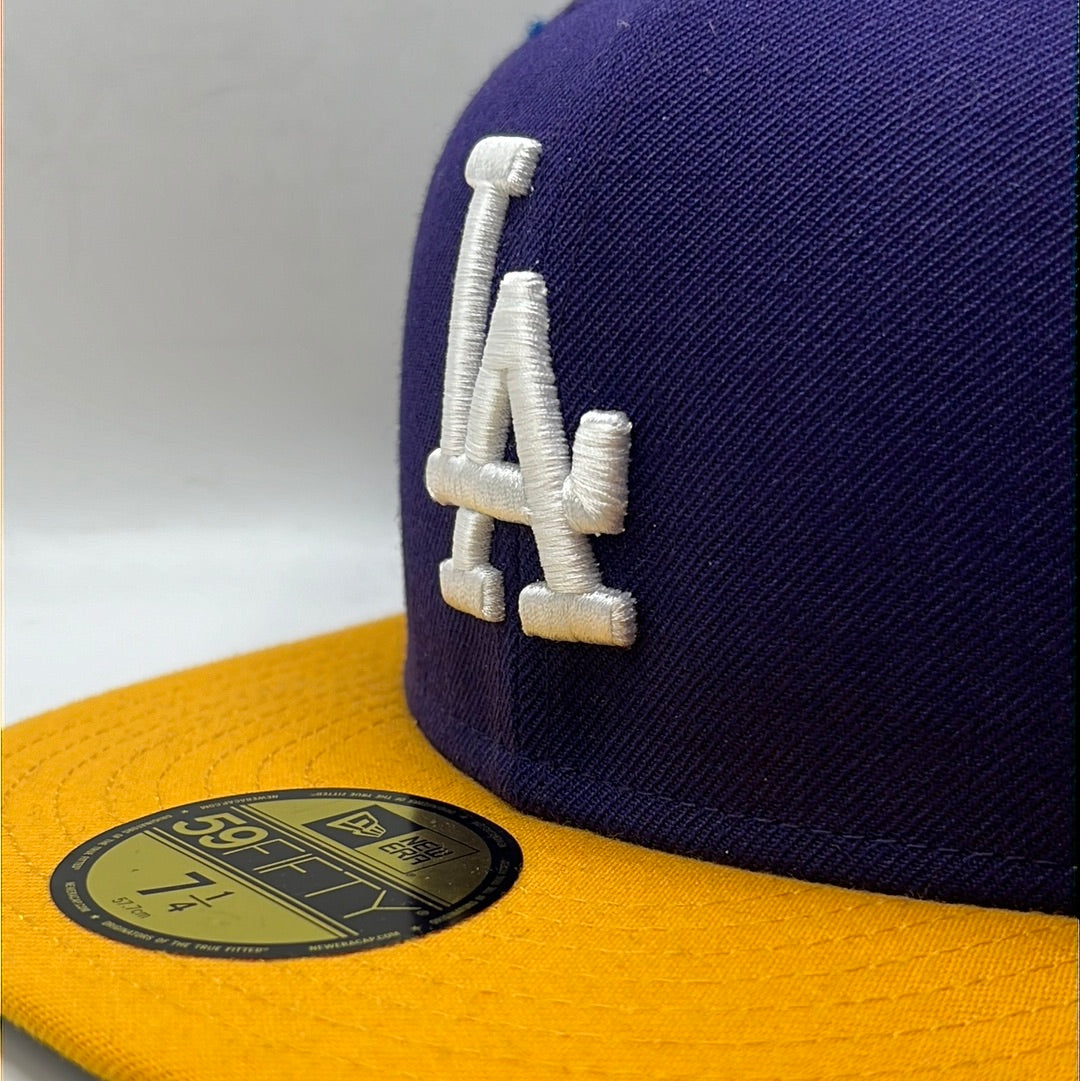 Los Angeles Dodgers MLB New Era 59Fifty Purple / Yellow Fitted Hat