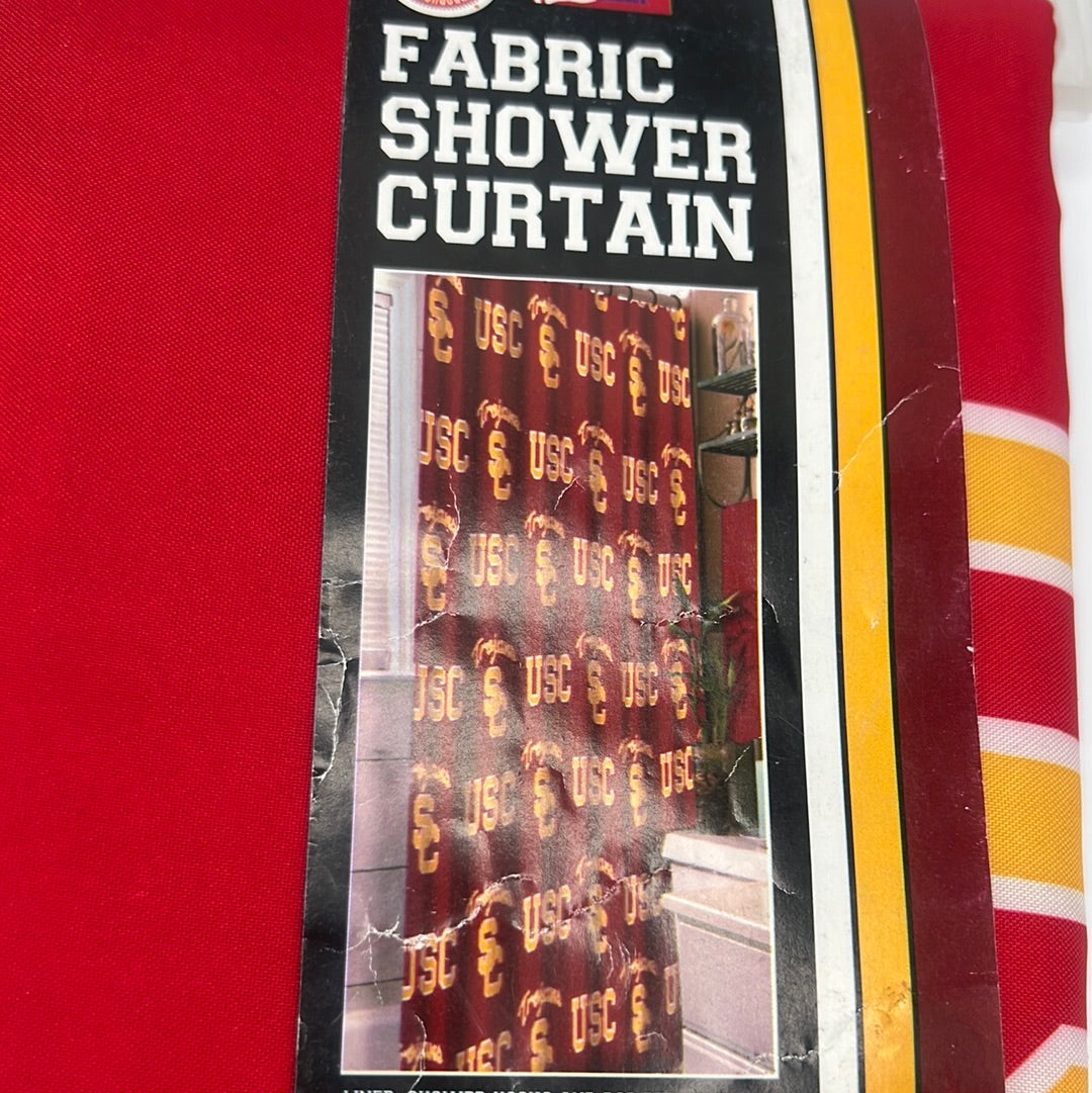 USC Trojans Fabric Shower Curtain 72”X72”